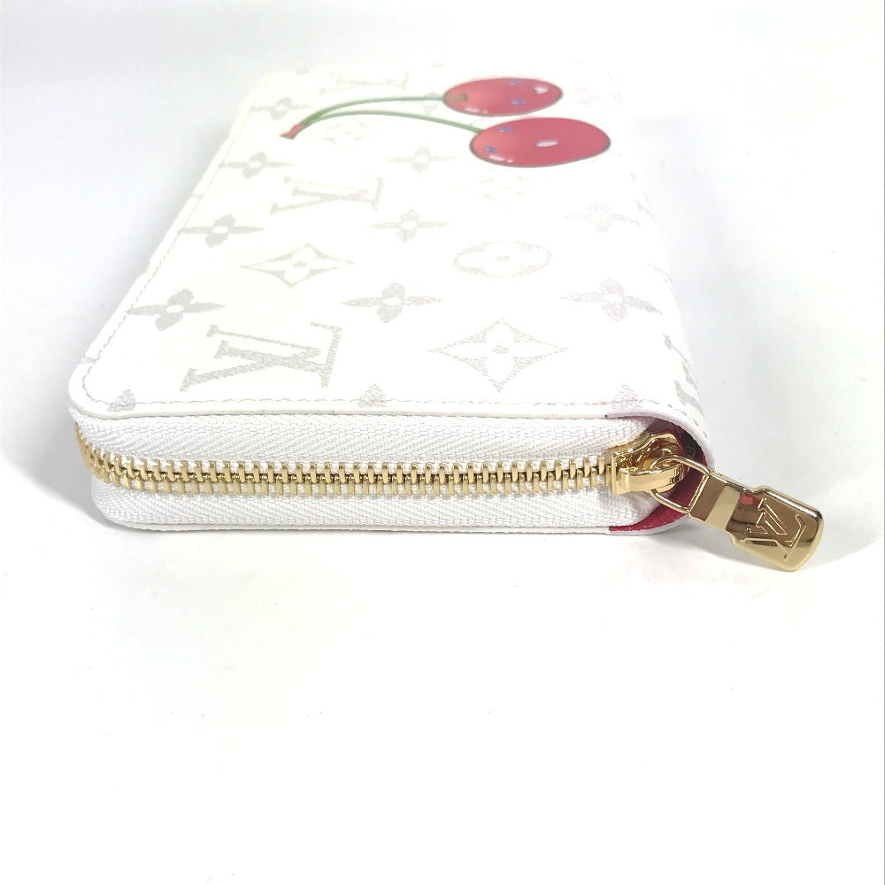 LOUIS VUITTON Long Wallet Purse M14240 Monogram canvas white Takashi Murakami collaboration monogram LV ï¿½~ TM Zippy Wallet unisex(Unisex)