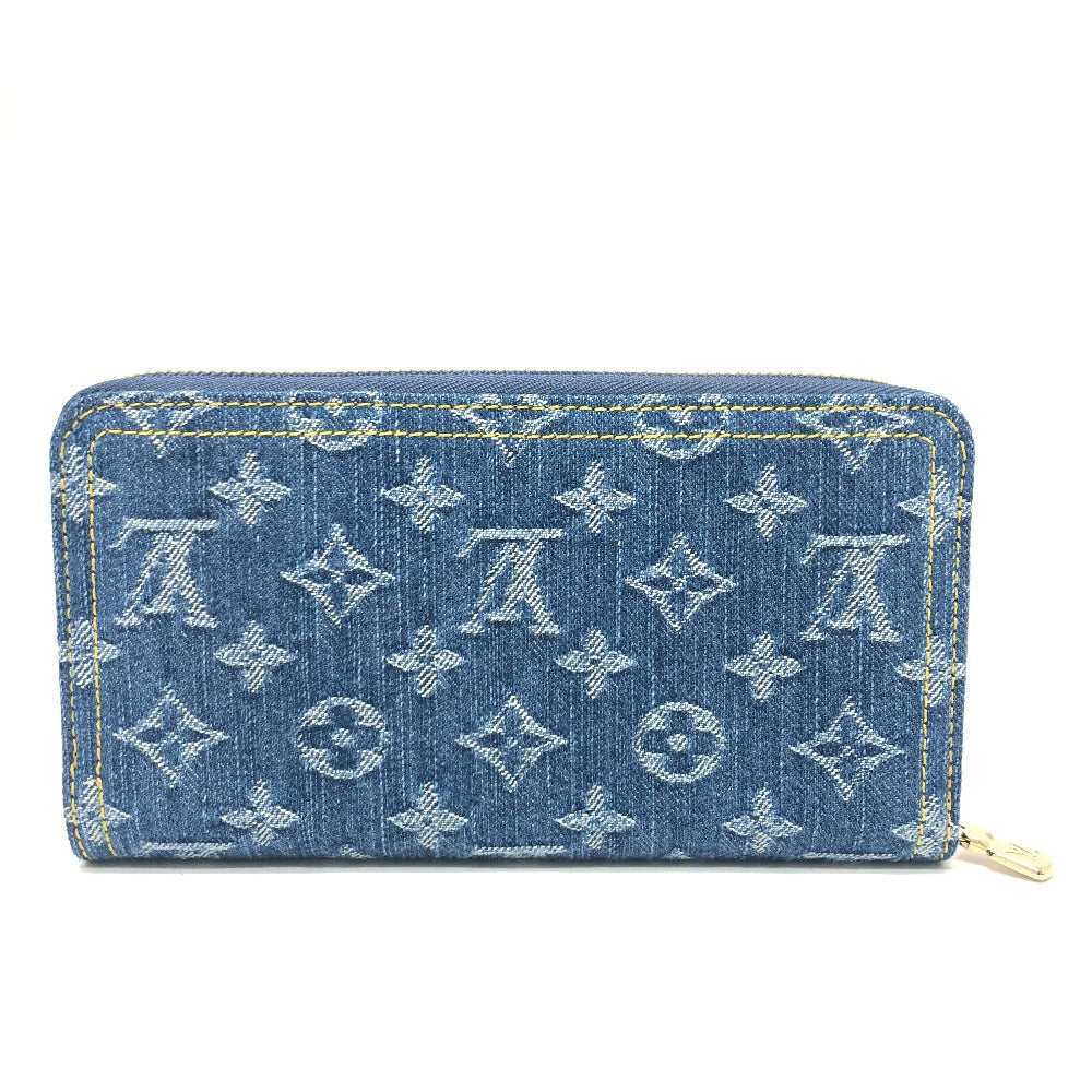 LOUIS VUITTON Long Wallet Purse M23161 denim blue Takashi Murakami collaboration monogram denim LV ï¿½~ TM Zippy Wallet unisex(Unisex)