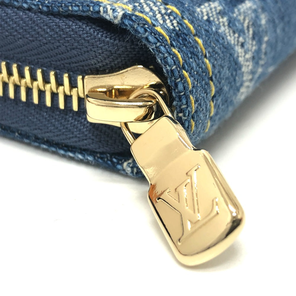 LOUIS VUITTON Long Wallet Purse M23161 denim blue Takashi Murakami collaboration monogram denim LV ï¿½~ TM Zippy Wallet unisex(Unisex)
