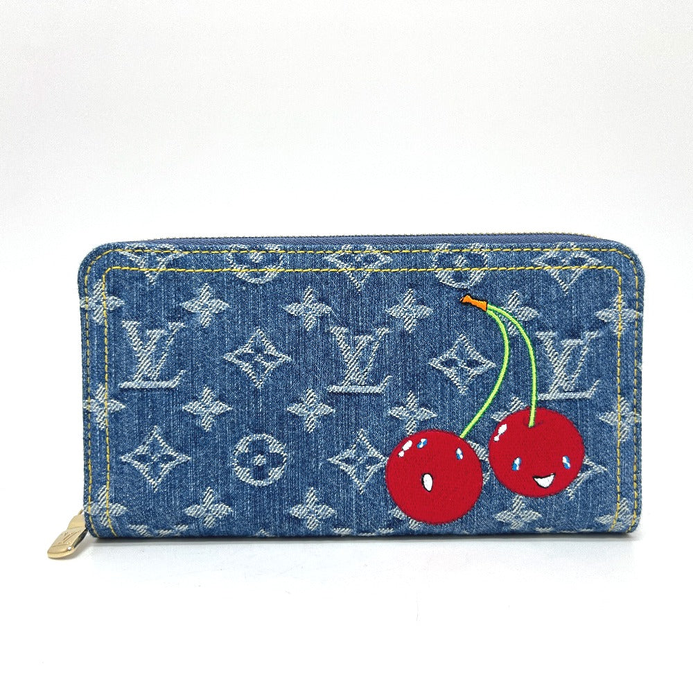 LOUIS VUITTON Long Wallet Purse M23161 Monogram denim blue Takashi Murakami collaboration monogram denim LV Ã TM Zippy wallet
