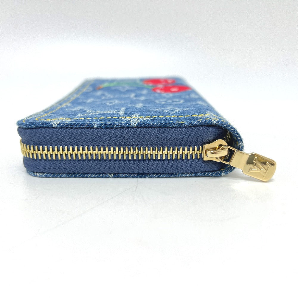 LOUIS VUITTON Long Wallet Purse M23161 Monogram denim blue Takashi Murakami collaboration monogram denim LV Ã TM Zippy wallet