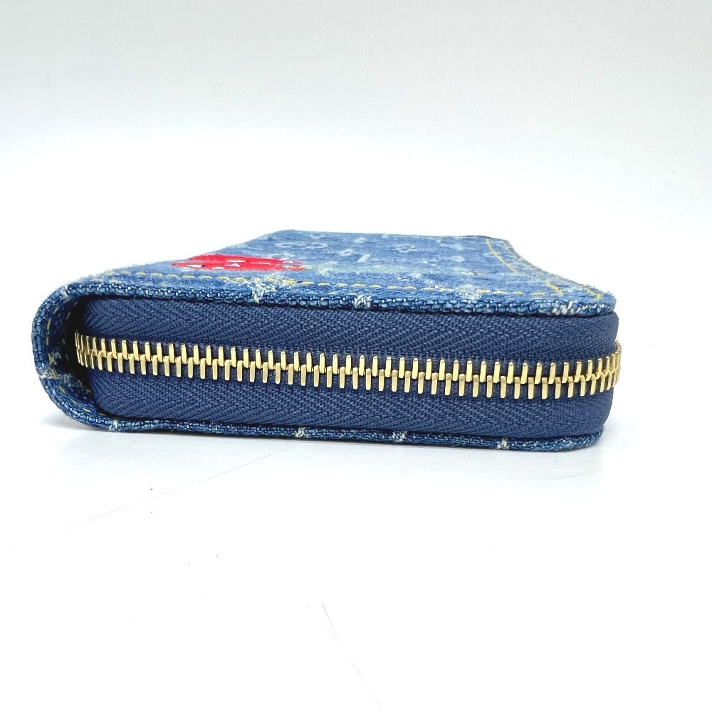 LOUIS VUITTON Long Wallet Purse M23161 Monogram denim blue Takashi Murakami collaboration monogram denim LV Ã TM Zippy wallet