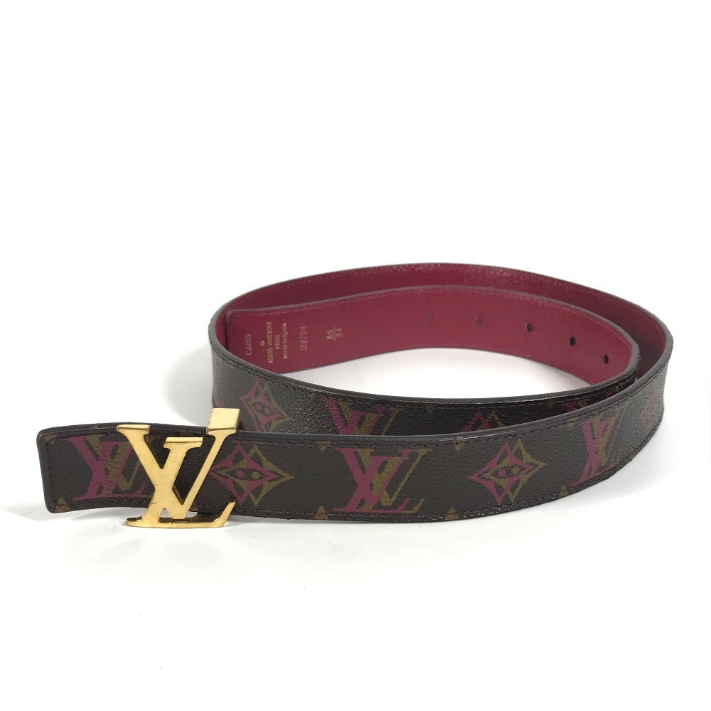 LOUIS VUITTON belt M9704V Monogram canvas Brown Monogram Saintur Women 85