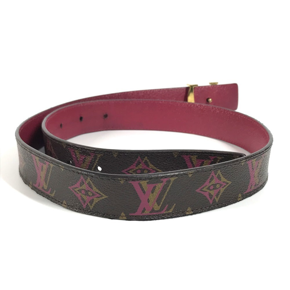 LOUIS VUITTON belt M9704V Monogram canvas Brown Monogram Saintur Women 85