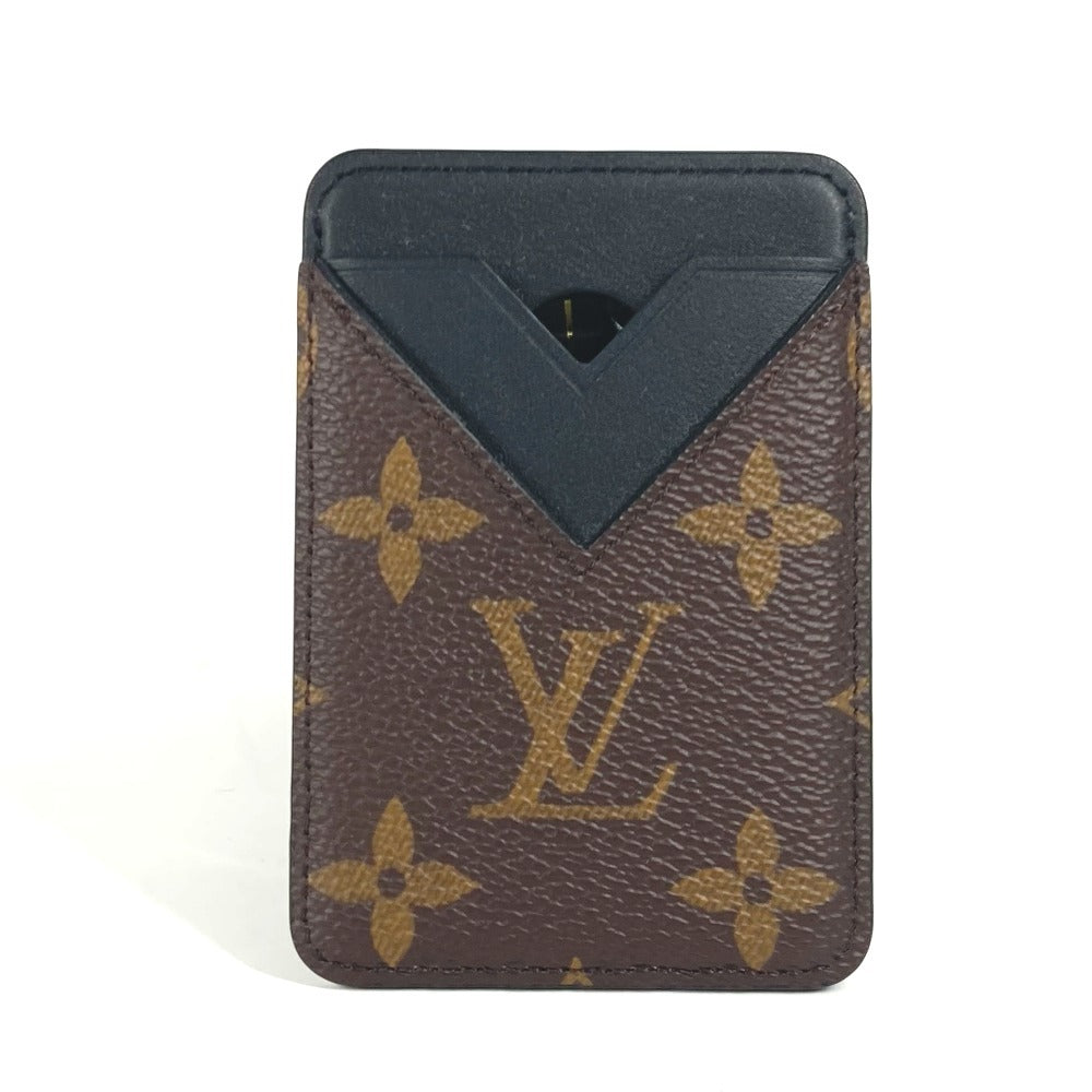 LOUIS VUITTON Card Case M13185 Monogram macacer canvas Brown Monogram macacer Porto Cult Magnet unisex(Unisex)