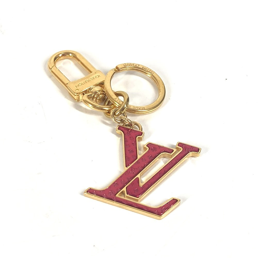 LOUIS VUITTON key ring M00547 metal Red LV logo Porto ClÃ© LV Nanogram