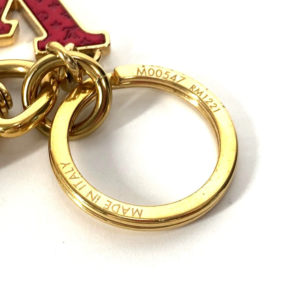 LOUIS VUITTON key ring M00547 metal Red LV logo Porto ClÃ© LV Nanogram