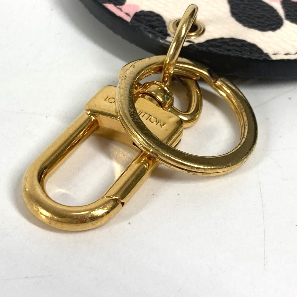 LOUIS VUITTON key ring MP3070 leather beige Porto Cle Illustre Wild at Heart