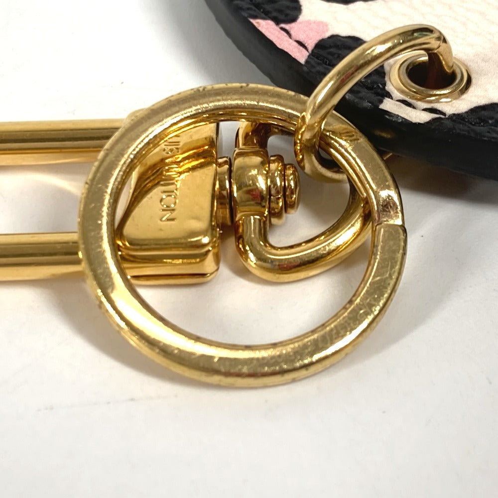 LOUIS VUITTON key ring MP3070 leather beige Porto Cle Illustre Wild at Heart
