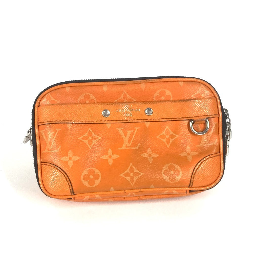 LOUIS VUITTON Shoulder Bag M31073 Monogram canvas, Taiga leather Orange Taigalama Alpha Wearable Wallet NV