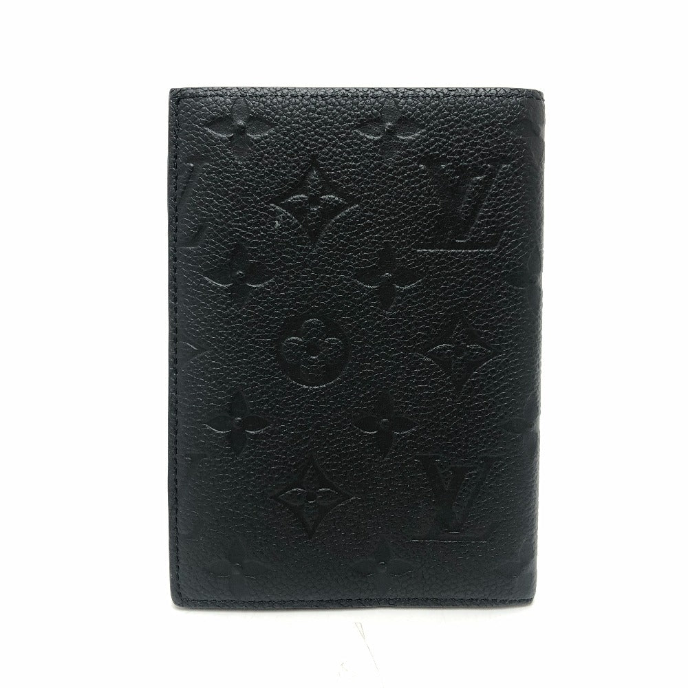 LOUIS VUITTON passport case M63914 Monogram Ann Platt Leather black Couverture Passpole NM
