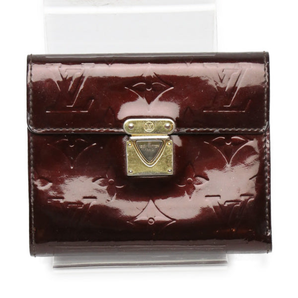 LOUIS VUITTON Tri-fold wallet M93520 Monogram Vernis Amarrant Portefeuille and Koala Vernis with coin pocket Women
