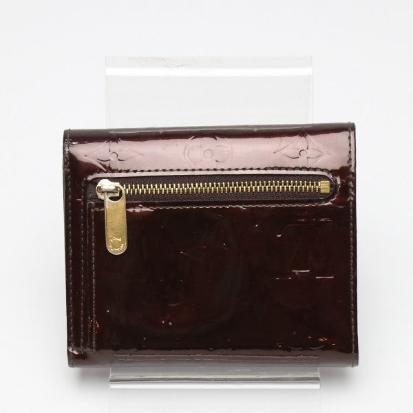 LOUIS VUITTON Tri-fold wallet M93520 Monogram Vernis Amarrant Portefeuille and Koala Vernis with coin pocket Women