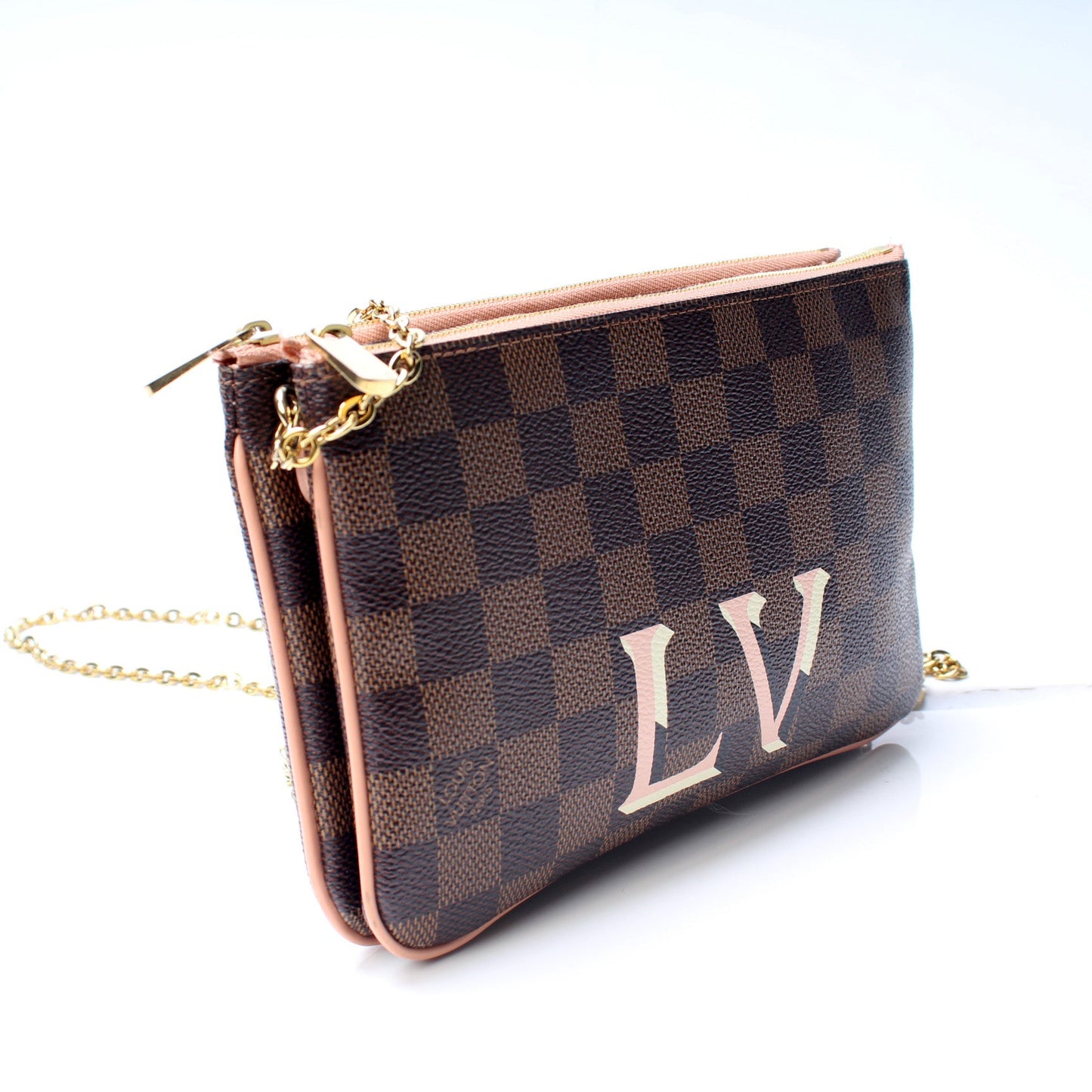 Louis Vuitton Double Zip Pochette Damier Ebene