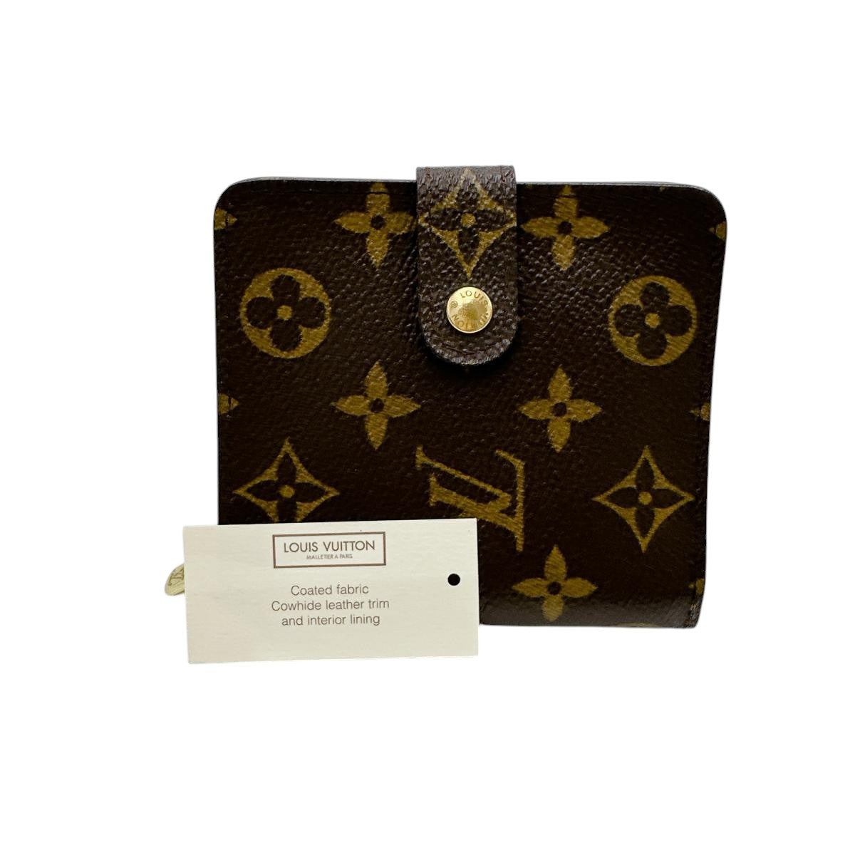 LOUIS VUITTON Bifold Wallet M61667 Monogram canvas Brown Card pocket with zipper Monogram Compact zip unisex(Unisex)