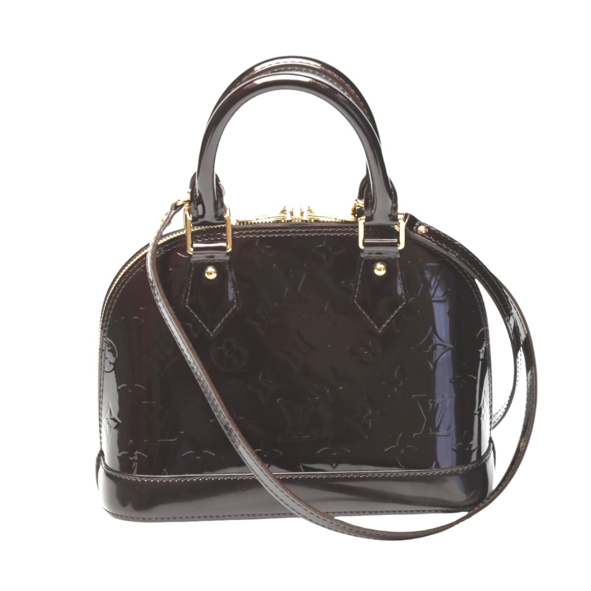 LOUIS VUITTON Handbag M91678 Monogram Vernis purple Monogram Alma BB