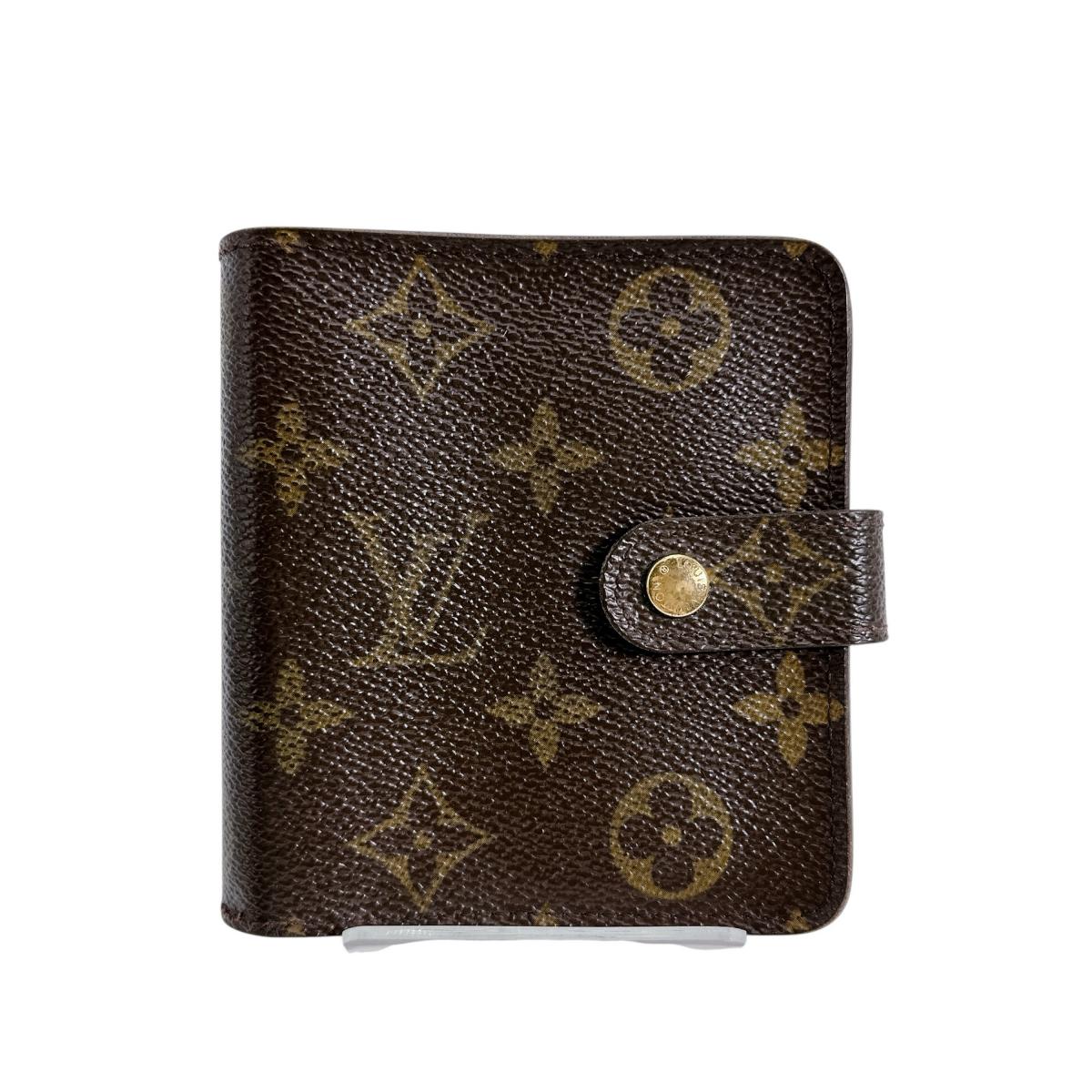 LOUIS VUITTON Bifold Wallet M61667 Monogram canvas Brown Card pocket with zipper Monogram Compact zip unisex(Unisex)