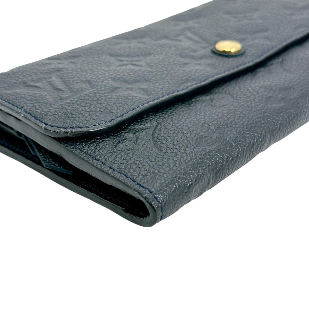 LOUIS VUITTON Long Wallet Purse M60258 Monogram Ann Platt Navy Tri-fold long wallet Monogram anplant leather Portefeuille Villetuoz Women