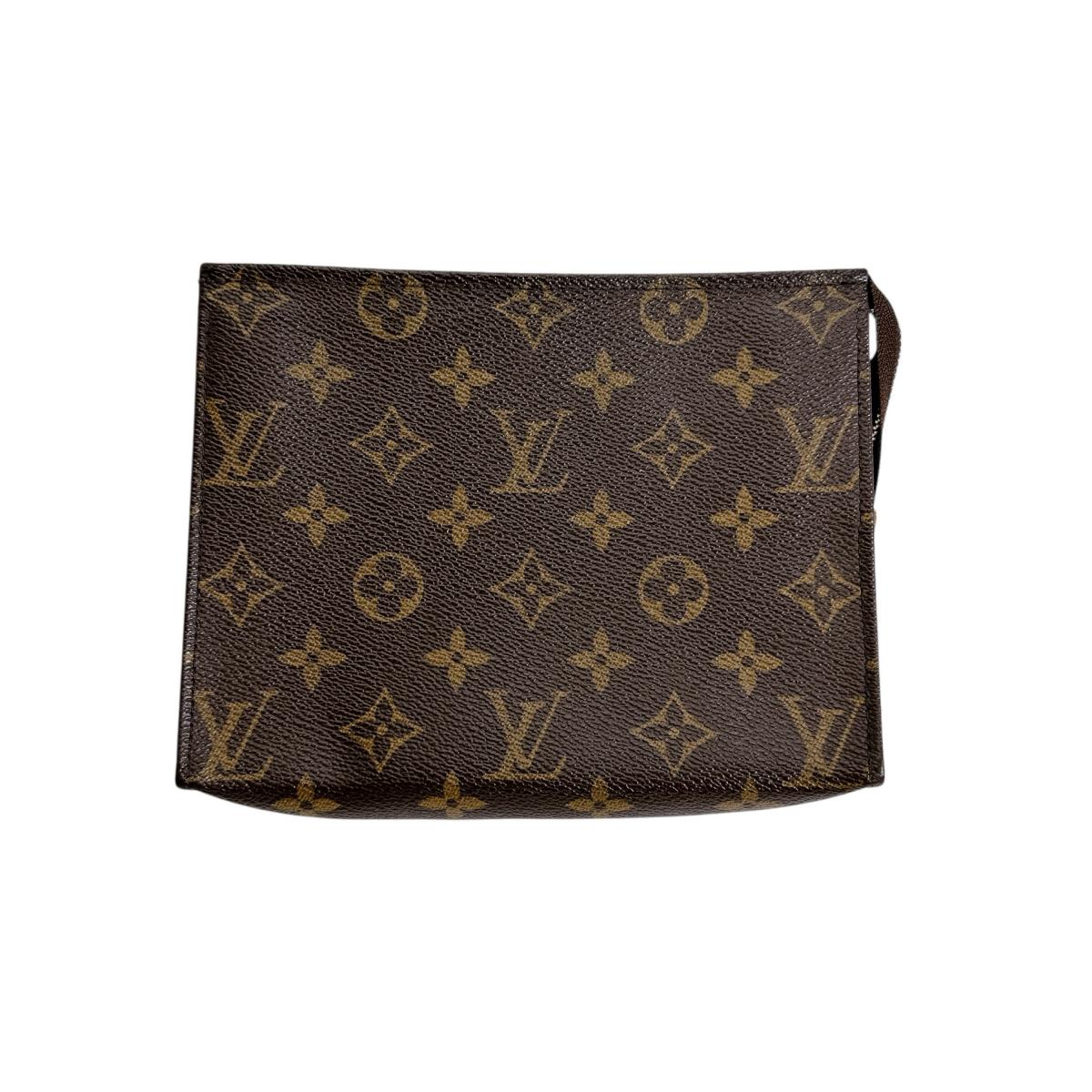 LOUIS VUITTON Pouch M47544 Monogram canvas Brown Pochette Monogram Toilette 19 unisex(Unisex)