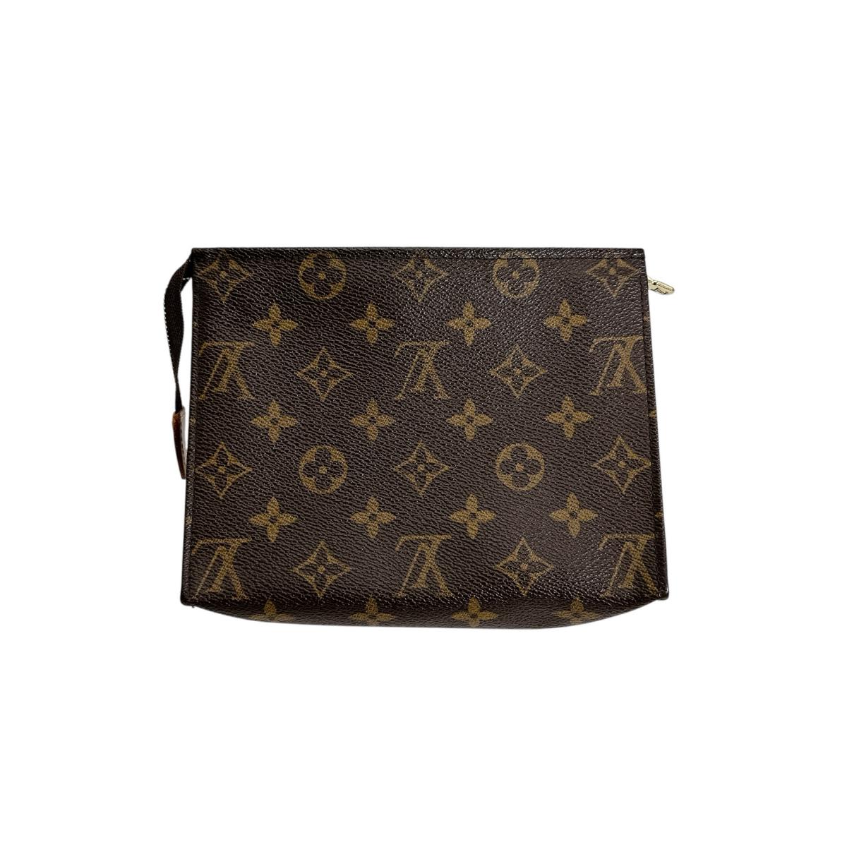 LOUIS VUITTON Pouch M47544 Monogram canvas Brown Pochette Monogram Toilette 19 unisex(Unisex)