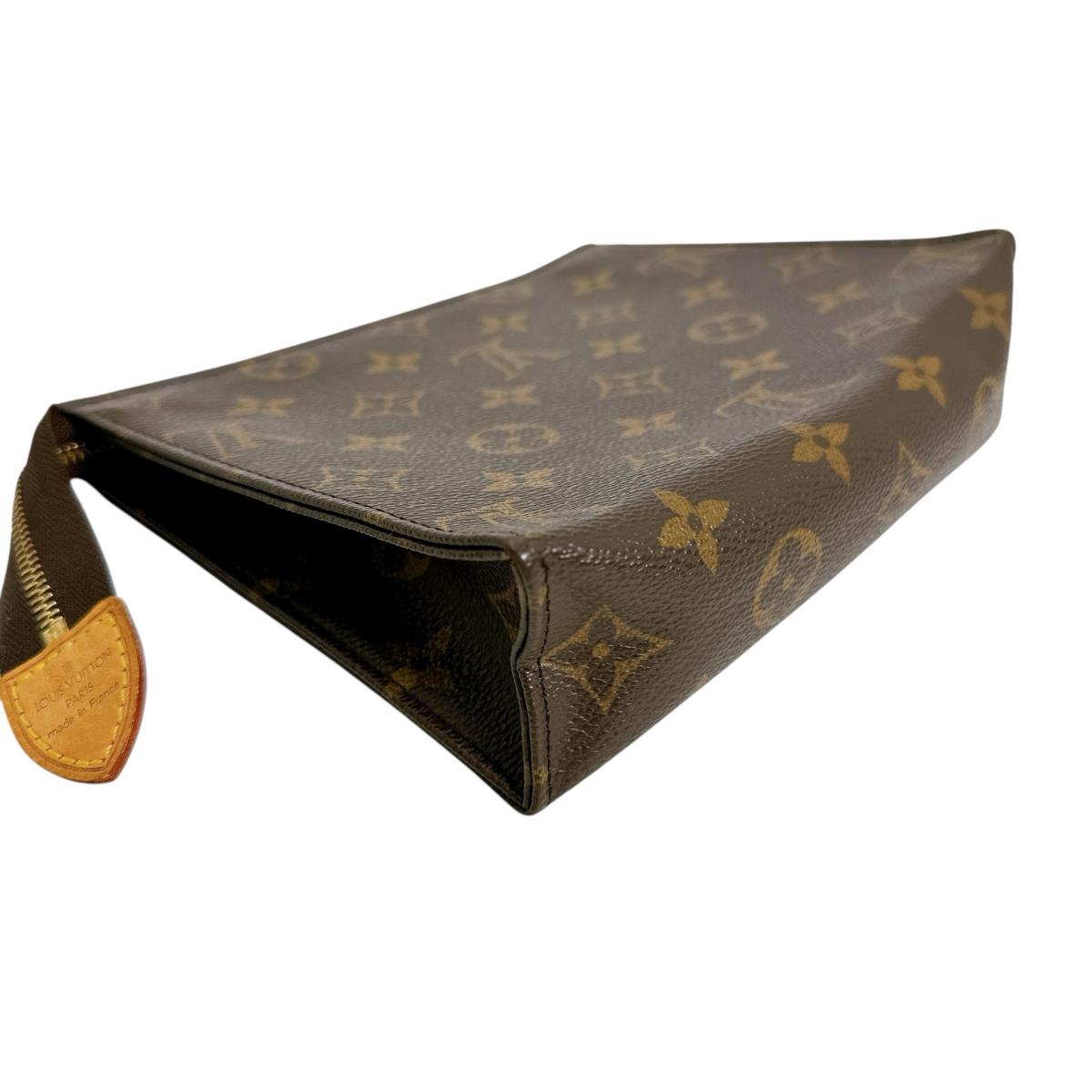 LOUIS VUITTON Pouch M47544 Monogram canvas Brown Pochette Monogram Toilette 19 unisex(Unisex)