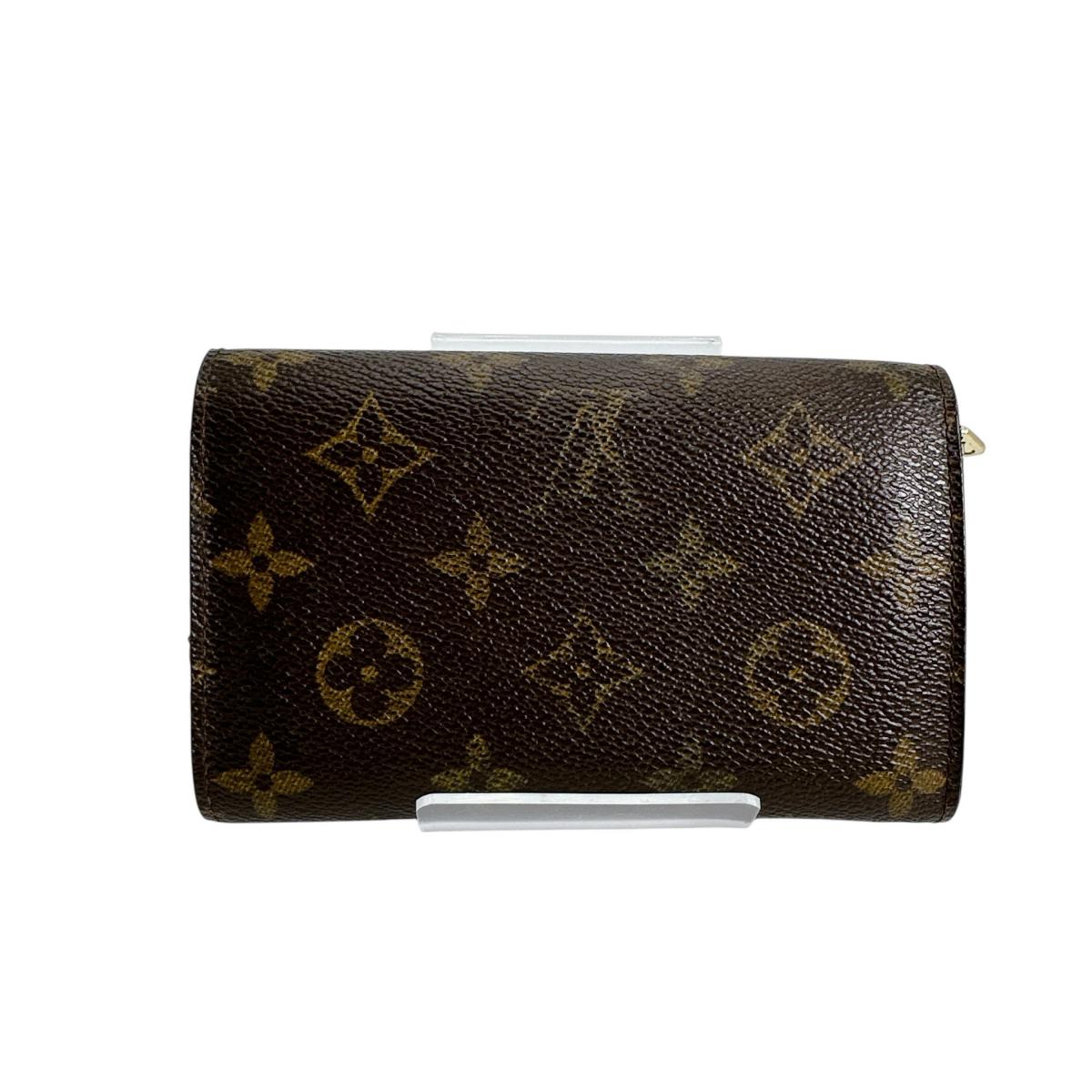 LOUIS VUITTON Bifold Wallet M61736 Monogram canvas Brown L-shaped fastener Monogram Porto Monevier Tresor unisex(Unisex)