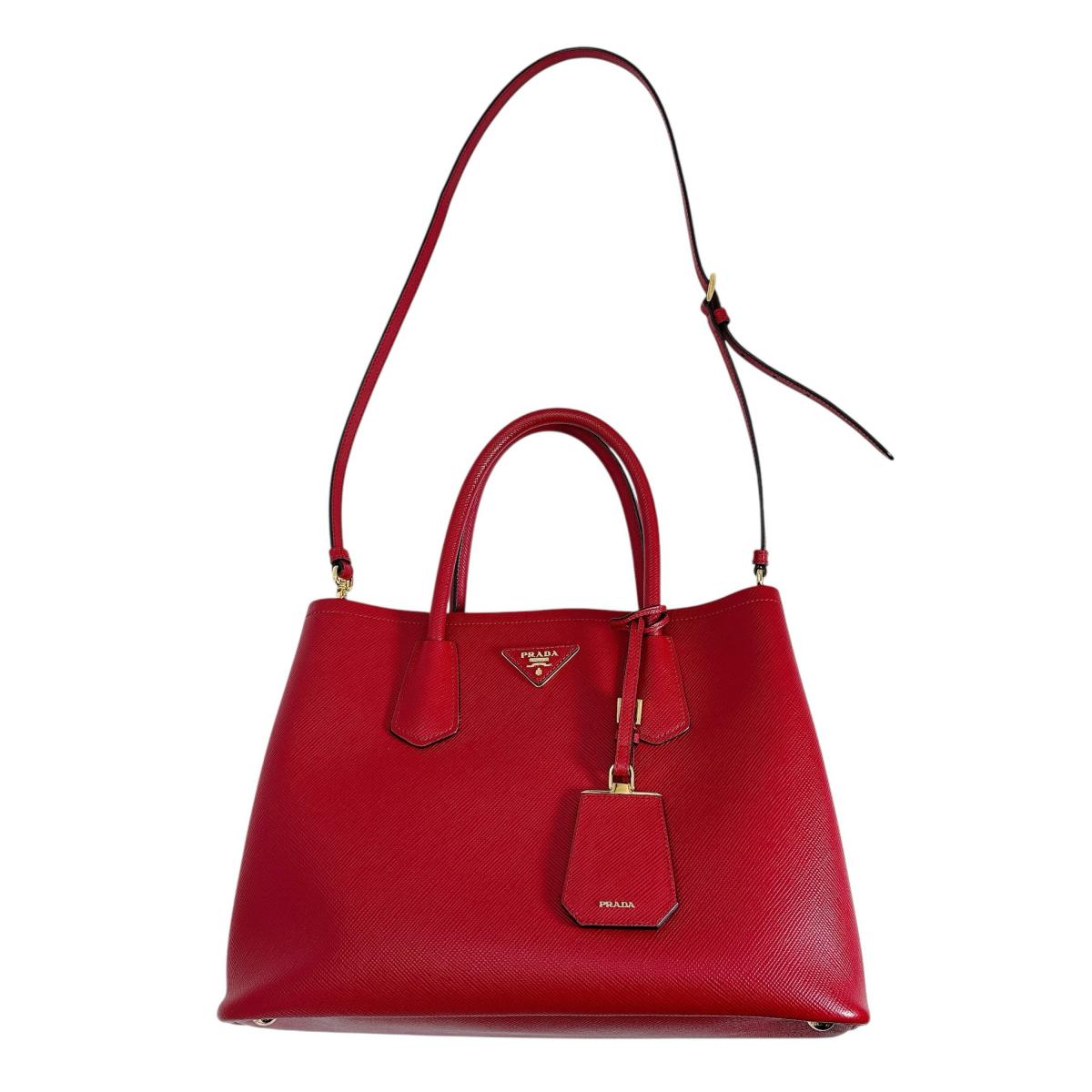 PRADA Handbag BN2775 Cowhide Red Safiano 2 way bag
