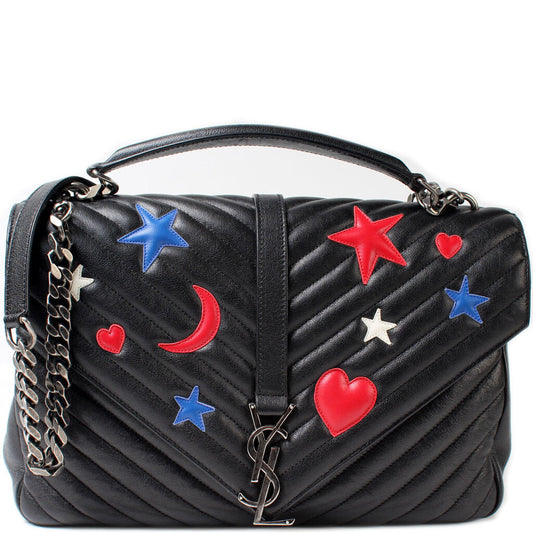 Saint Laurent College Large Stars 392738 Bag