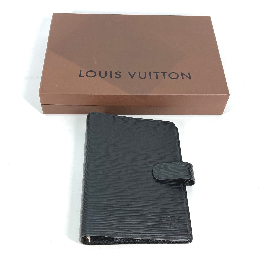 LOUIS VUITTON Notebook cover R20042 Epi Leather black Epi Agenda MM mens