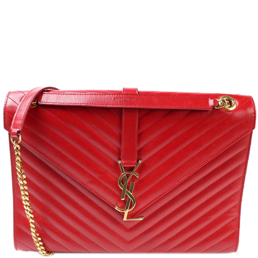 Saint Laurent 354118 Monogramme Chevron Satchel Bag