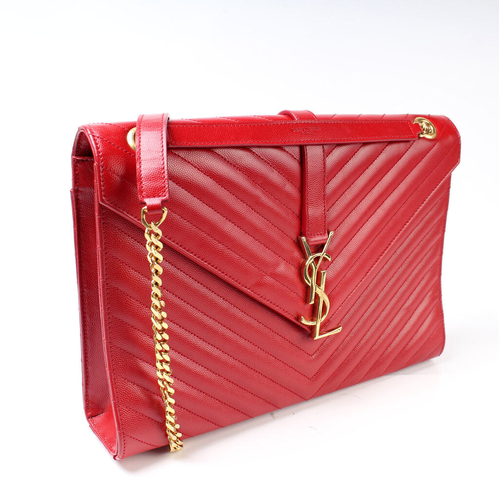 Saint Laurent 354118 Monogramme Chevron Satchel Bag