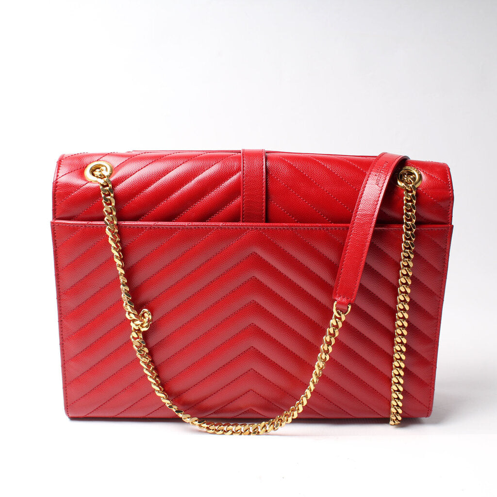 Saint Laurent 354118 Monogramme Chevron Satchel Bag