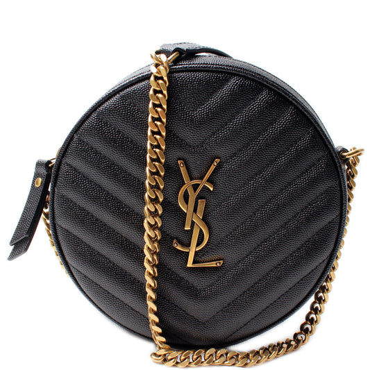Saint Laurent Vinyle Round Camera Grain Bag