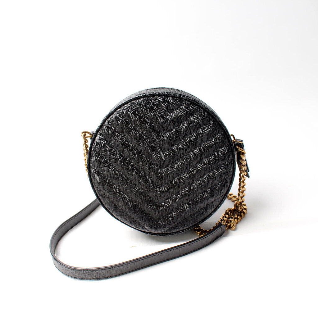Saint Laurent Vinyle Round Camera Grain Bag