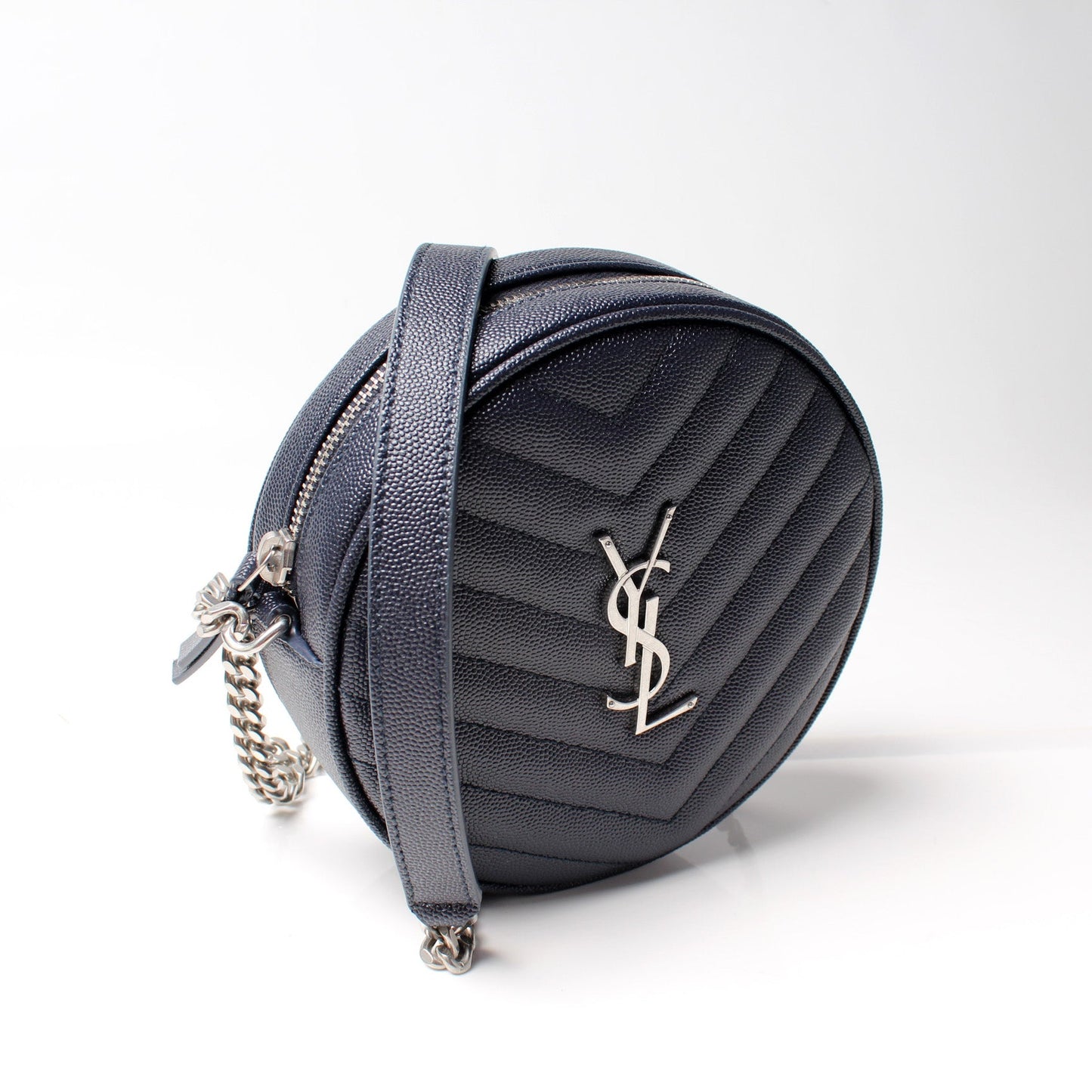 Saint Laurent Vinyle Round Camera Grain Bag