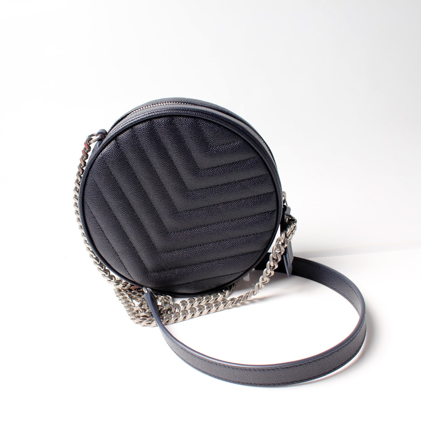 Saint Laurent Vinyle Round Camera Grain Bag