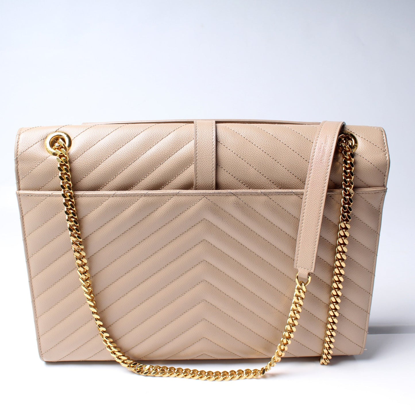 Saint Laurent 393910 Envelope Chevron Large Bag