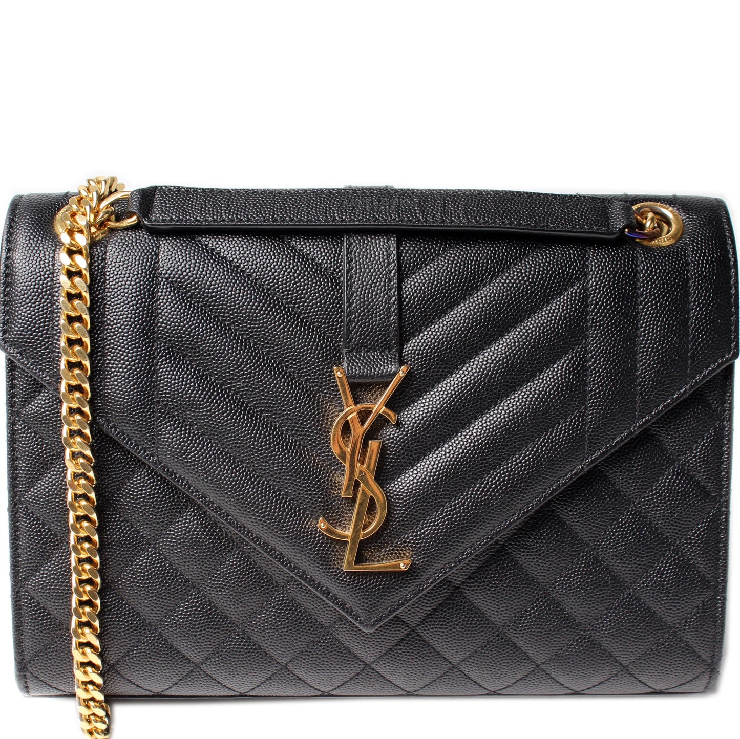 Saint Laurent Envelope Medium Chain Chevron 600185 Bag