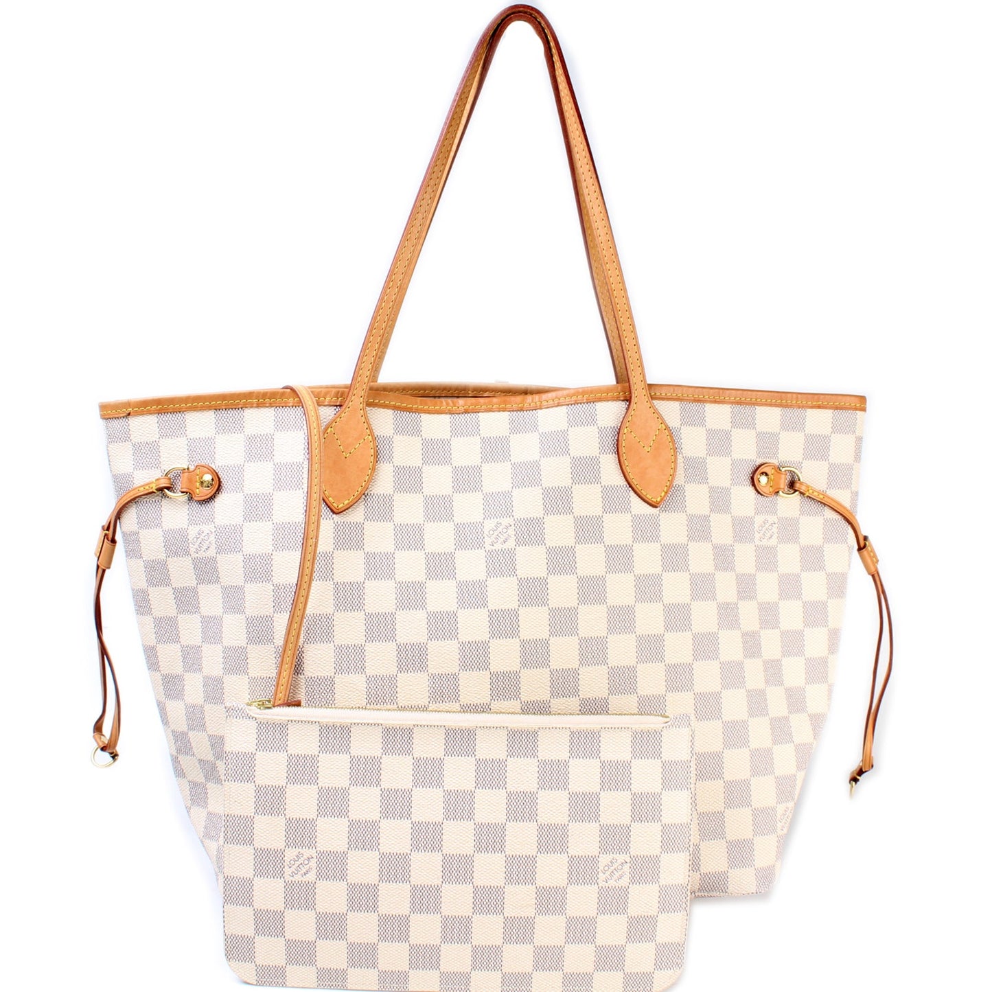 Louis Vuitton Neverfull MM W/Wallet Damier Azur