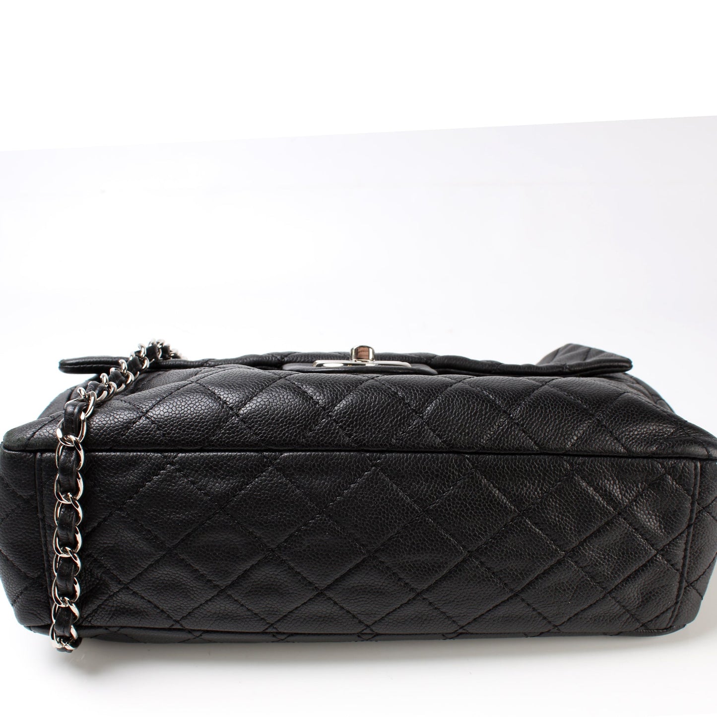 Chanel Washed Caviar Jumbo Single Flap 12M Bag