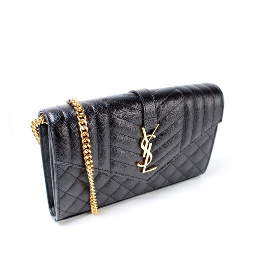 Saint Laurent Chain Wallet Mix Matelasse Bag