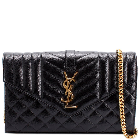 Saint Laurent Chain Wallet Mix Matelasse Bag