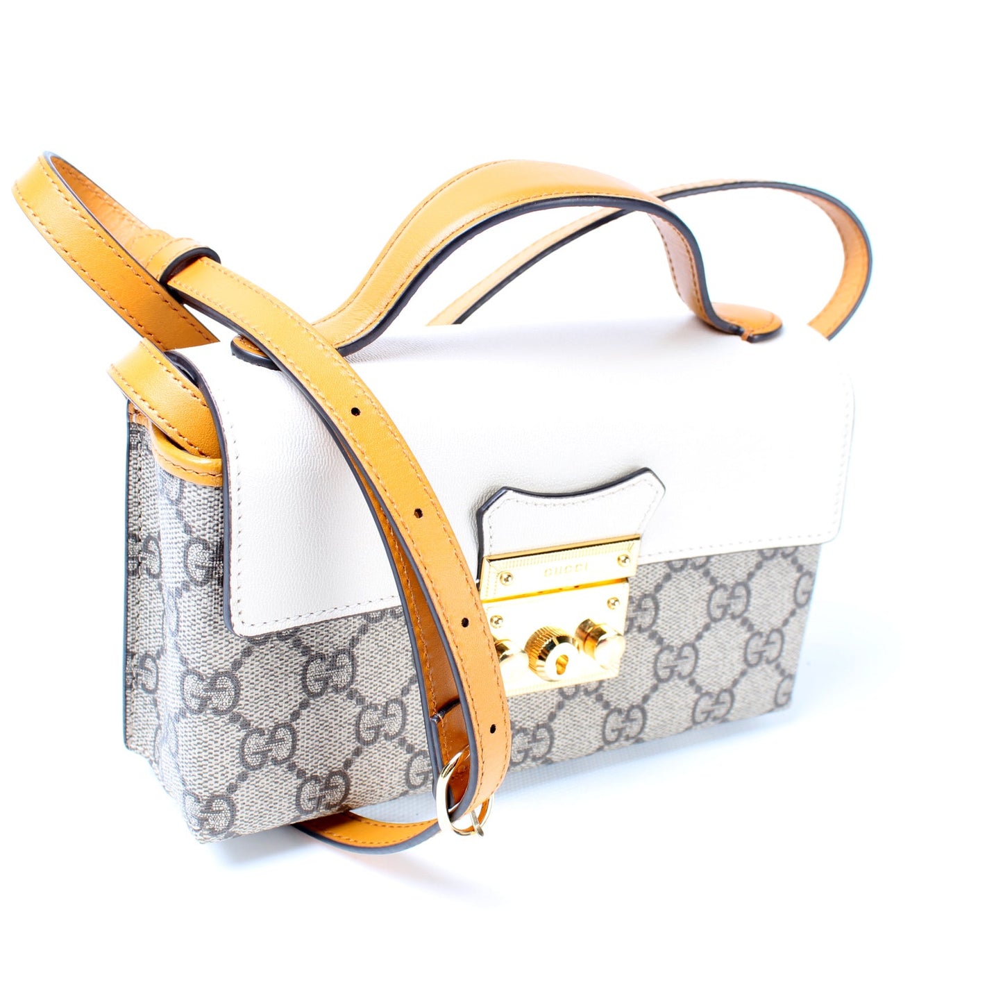 Gucci 652633 GG Supreme Mini Padlock Bag