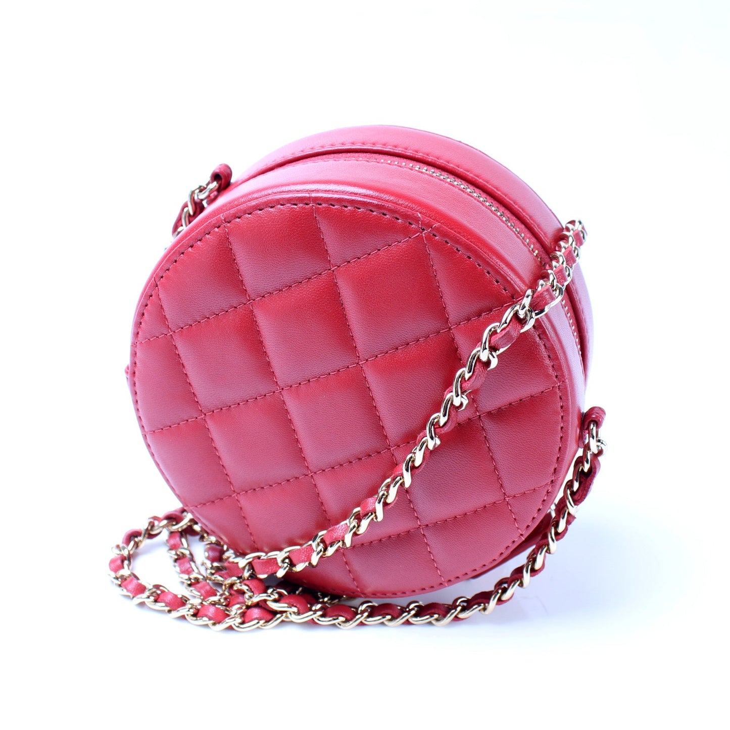 Chanel Classic Round Chain Clutch Bag