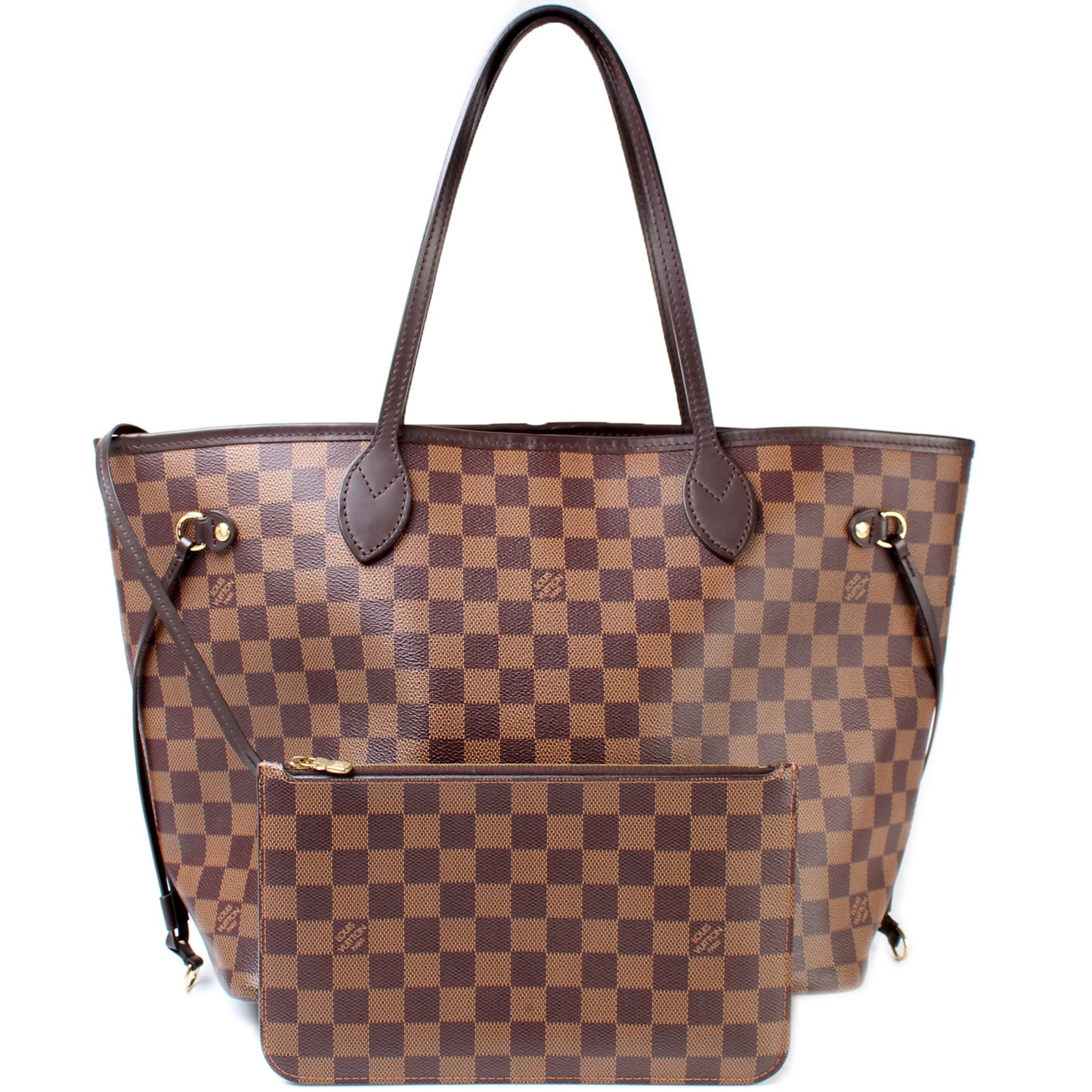 Louis Vuitton Neverfull W/Wallet MM Damier Ebene