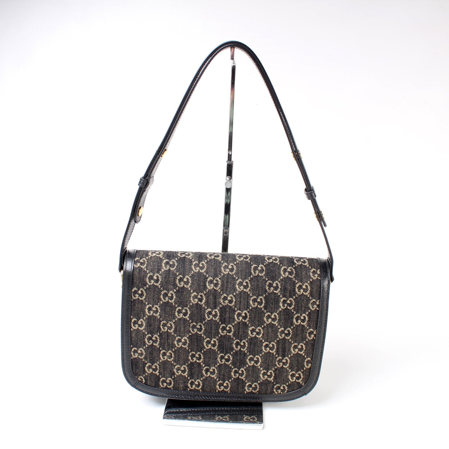Gucci 602204 Horsebit 1955 Denim Shoulder Bag