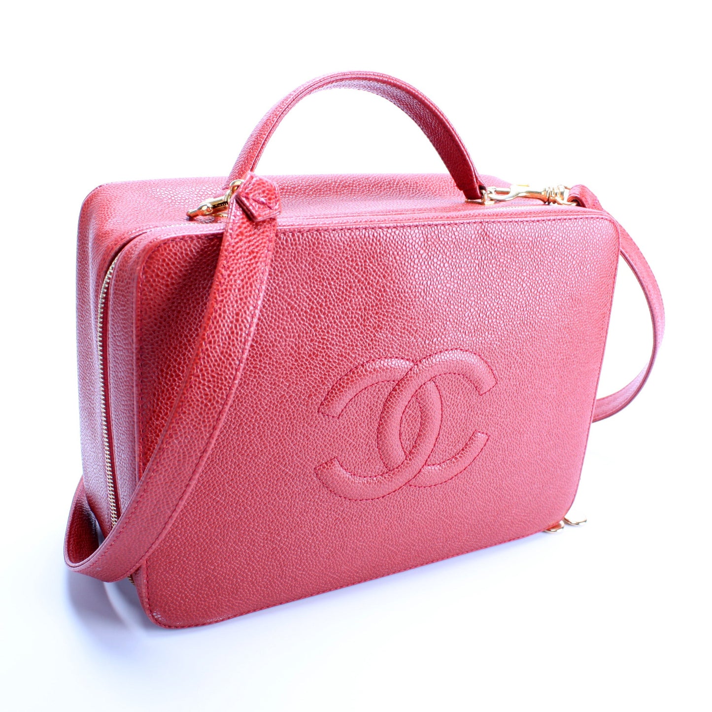Chanel Lunchbox Vanity Case Caviar 5M Bag