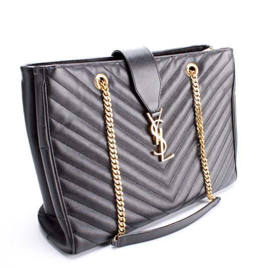 Saint Laurent Grain De Poudre Shopping Tote Bag