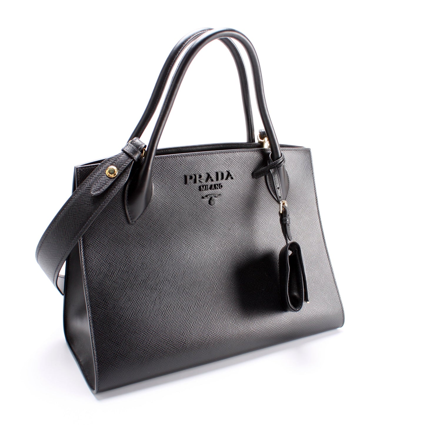 Prada Monochrome Saffiano Tote Medium Bag
