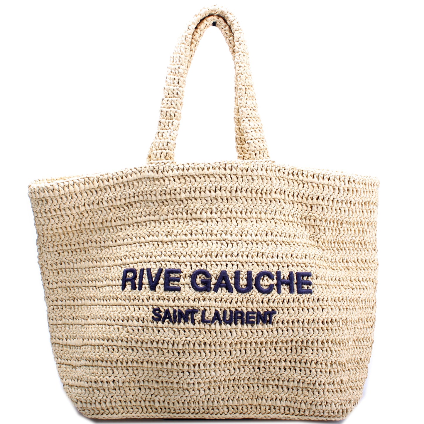 Saint Laurent Rive Gauche Supple Tote Raffia Bag